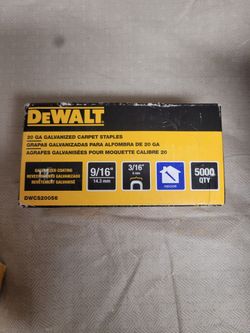 DEWALT 20-Gauge 9/16 inch Galvanized Carpet Staples (5,000-Box)