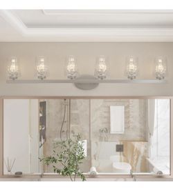 ACROMA Waycross 51.2-in 6 -Light Brushed Nickel Modern/contemporary Vanity light