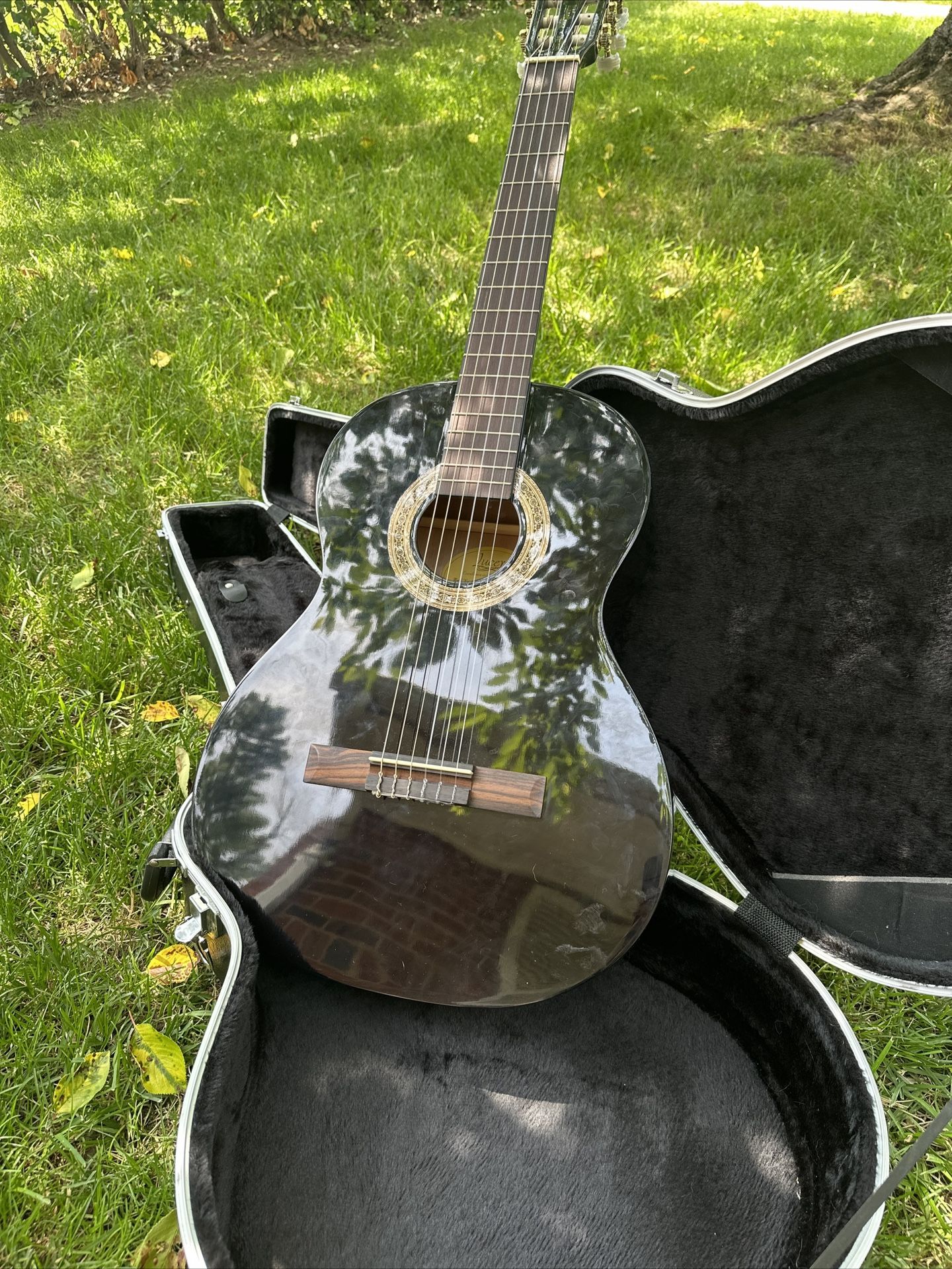 Triple Black Acoustic Guitar “ Lucero “