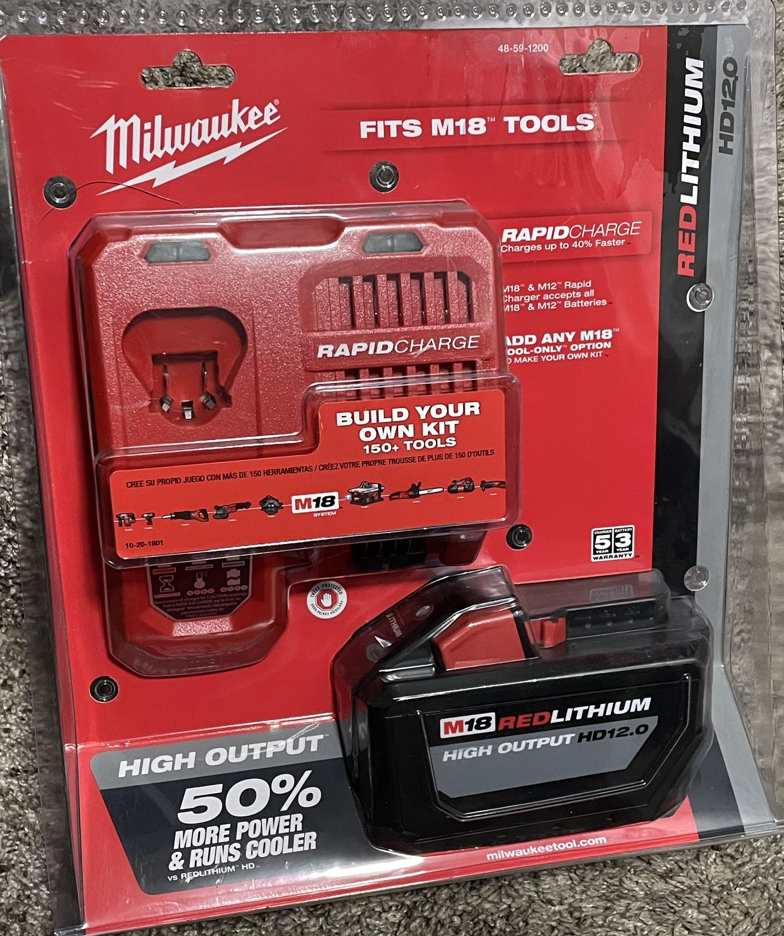 Battery Pack 12.0 Ah and Rapid Charger Starter Kit is