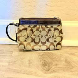 Coach Wristlet (Signature Canvas)
