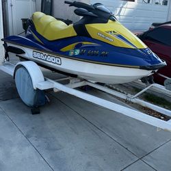 2006 Sea-Doo GTI 3 seater jet ski with Trailer