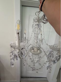 Pottery barn acrylic chandelier
