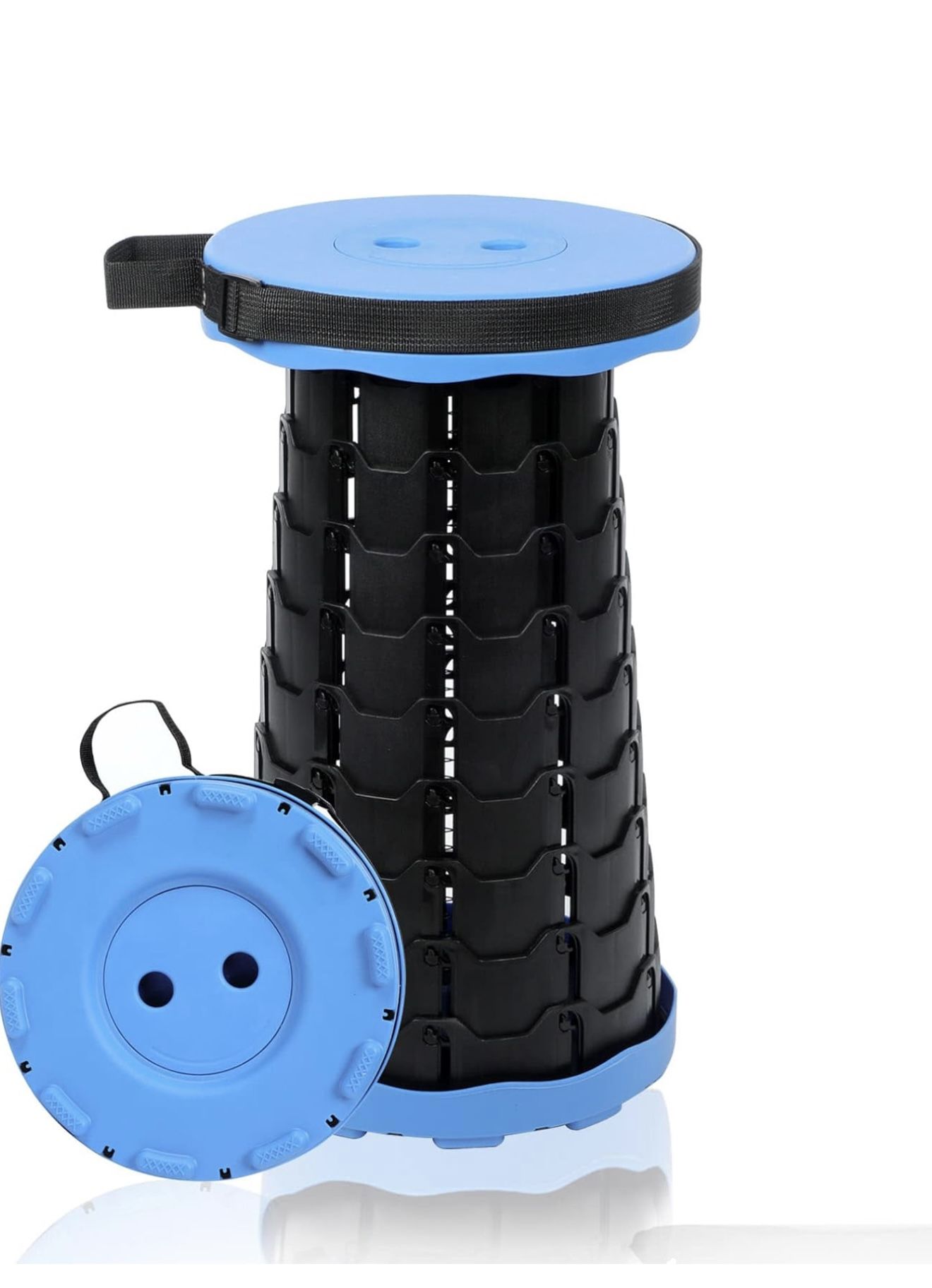 Foldable Backpack Stool Retractable Stool for Adults, Upgraded Collapsible Folding Seat