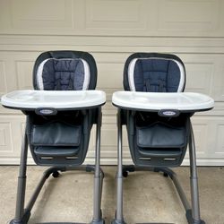 TWO GRACO Blossom 6-in-1 HIGH CHAIRS