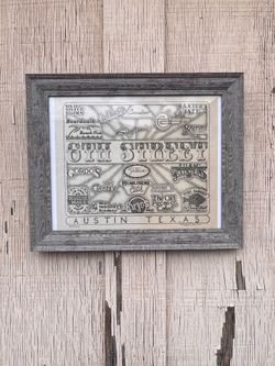 Austin Texas sixth Street 1980s signed by artist numbered print