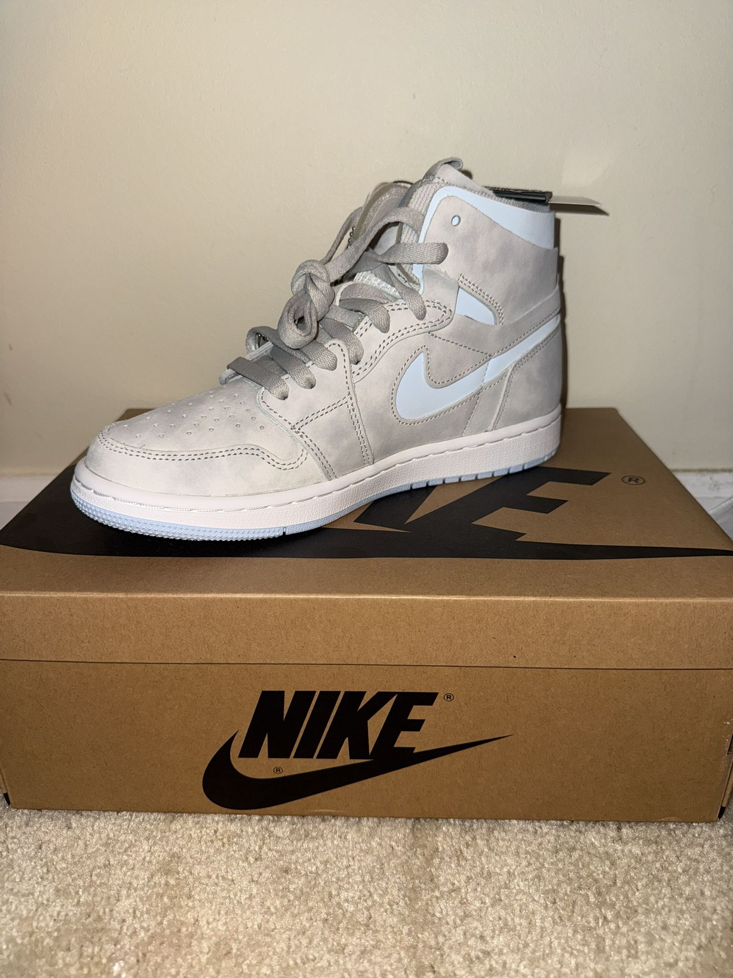 Nike Air Jordan 1 Zoom Air “grey Fog” SIZE 6.5 NEVER WORN