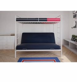 Bunk bed with futon