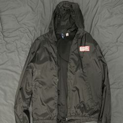 H&M Divided Black Marvel Windbreaker Jacket Small