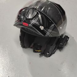2021  Blk Matte hjc Helmet / new Visor & Chin Bar lift 