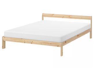 Pine Wood Bed Frame with Headboard
