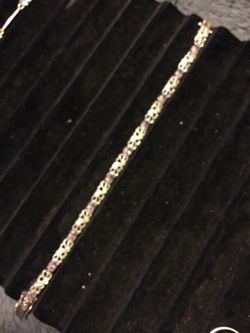 Sterling silver amethyst bracelet