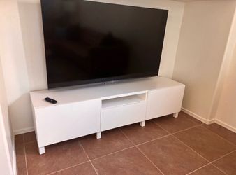 IKEA Besta White TV Stand Media Console