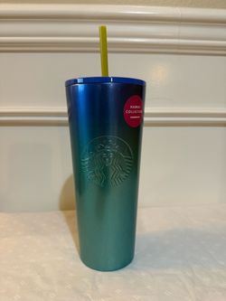 Starbucks Hawaii Collection 24oz Stainless Steel Blue Ombre Tropical Cold Cup