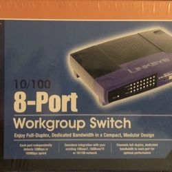 8 Port Giga Switch 10/100 Linksys New In Box