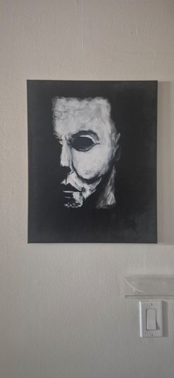 Hand-Painted Michael Myers Horror Art - Matte Finish 16x20
