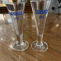 2 Like New Sambuca by Strega Cordial Glasses