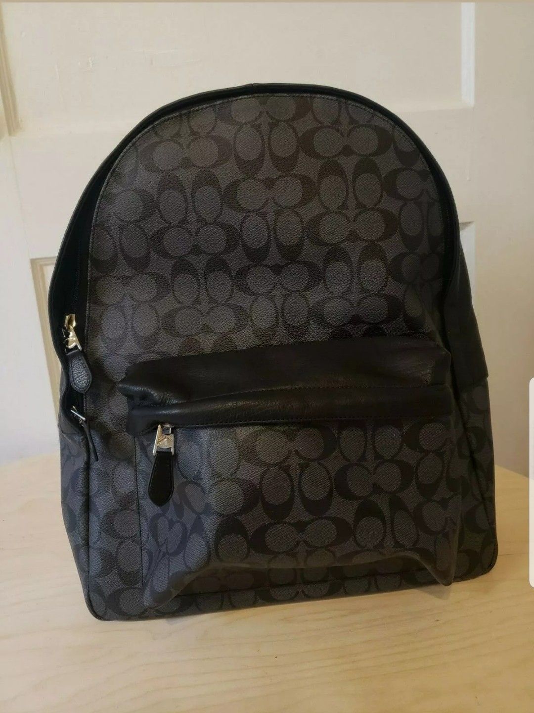 NWT Coach Backpack - Grey & Black Logo