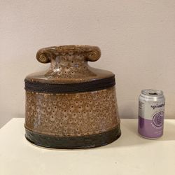 Oval Ceramic Vase 10 3/4” x 7 1/4” x 10”H