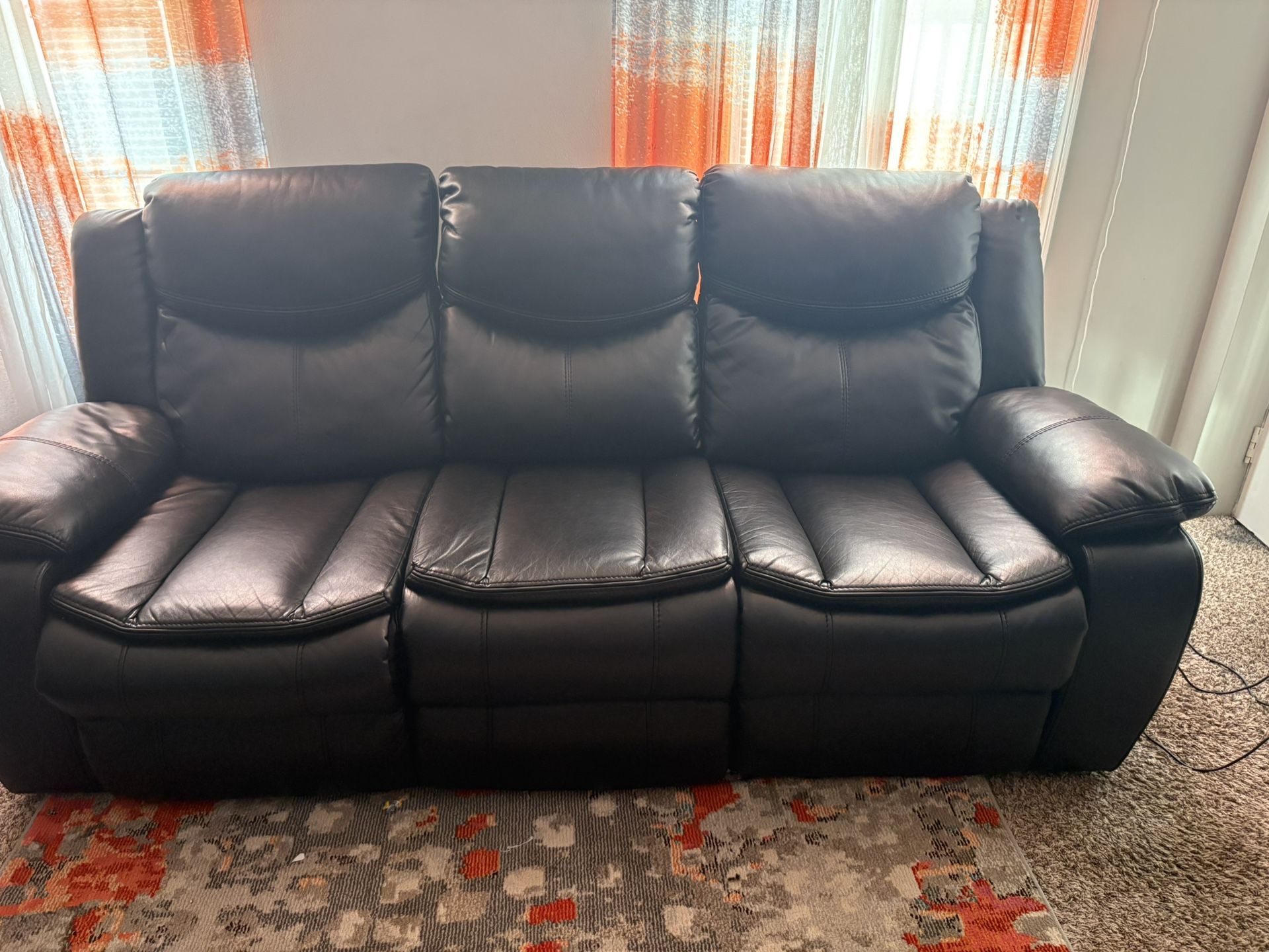 Black Recliner Set