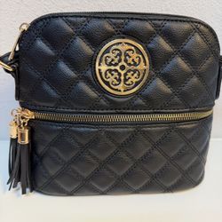 Black Quilted Crossbody Bag