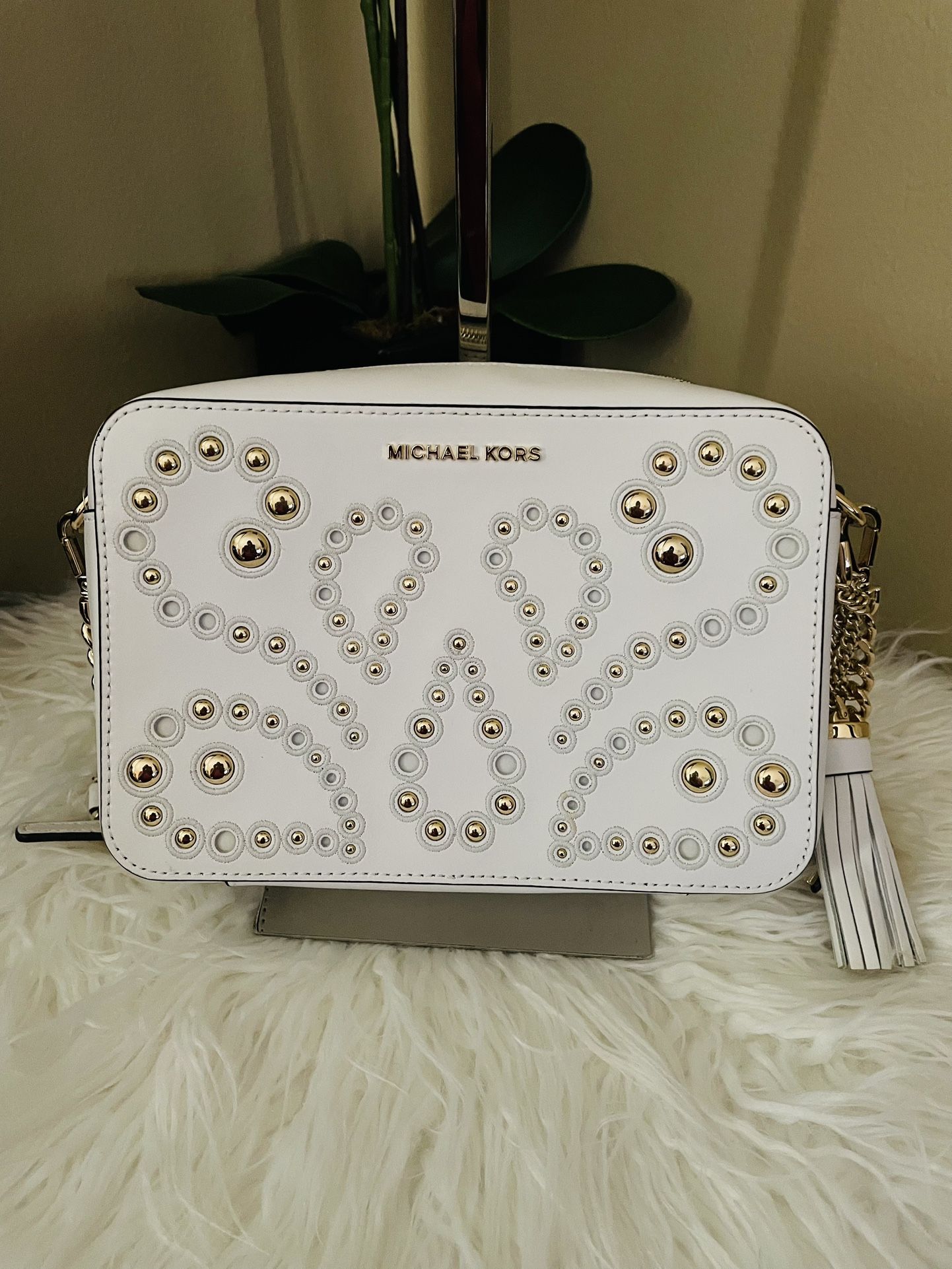 Michael Kors Studded Frame Shoulder Bag 
