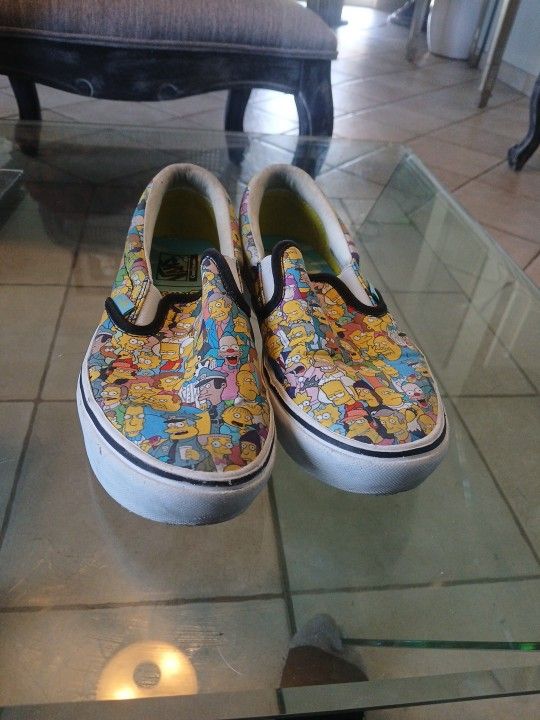 Low Top Simpsons Vans Size 6.5