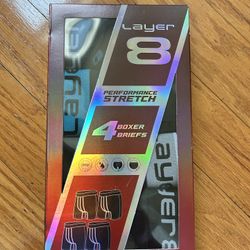 NWT Layer 8 men’s boxer briefs 4 pack size M