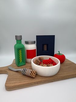 3D printed Kids Pasta Kit/ play food set/ Kids Toys/ Play food/ kitchen food