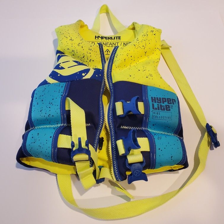 Hyperlite Wake Co Life Jacket Water Ski Vest Kid Youth (S) 33-55 LBS.