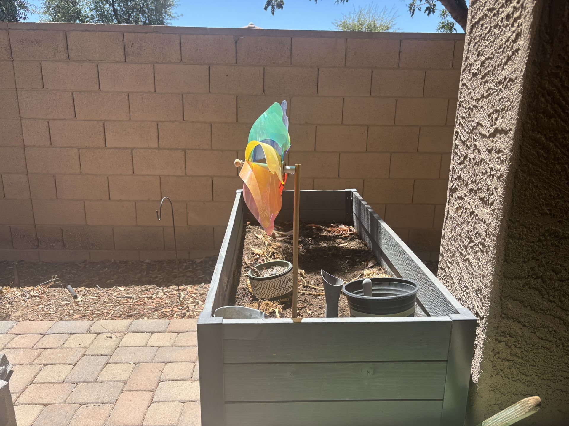 21 in. x 47 in. x 32 in. H Self Watering Gray Spruce Wood Planter