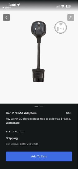 Tesla mobile connector Adapter