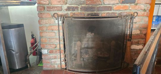 Fireplace grill and yard sale