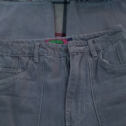 Grey washed cargo jeans