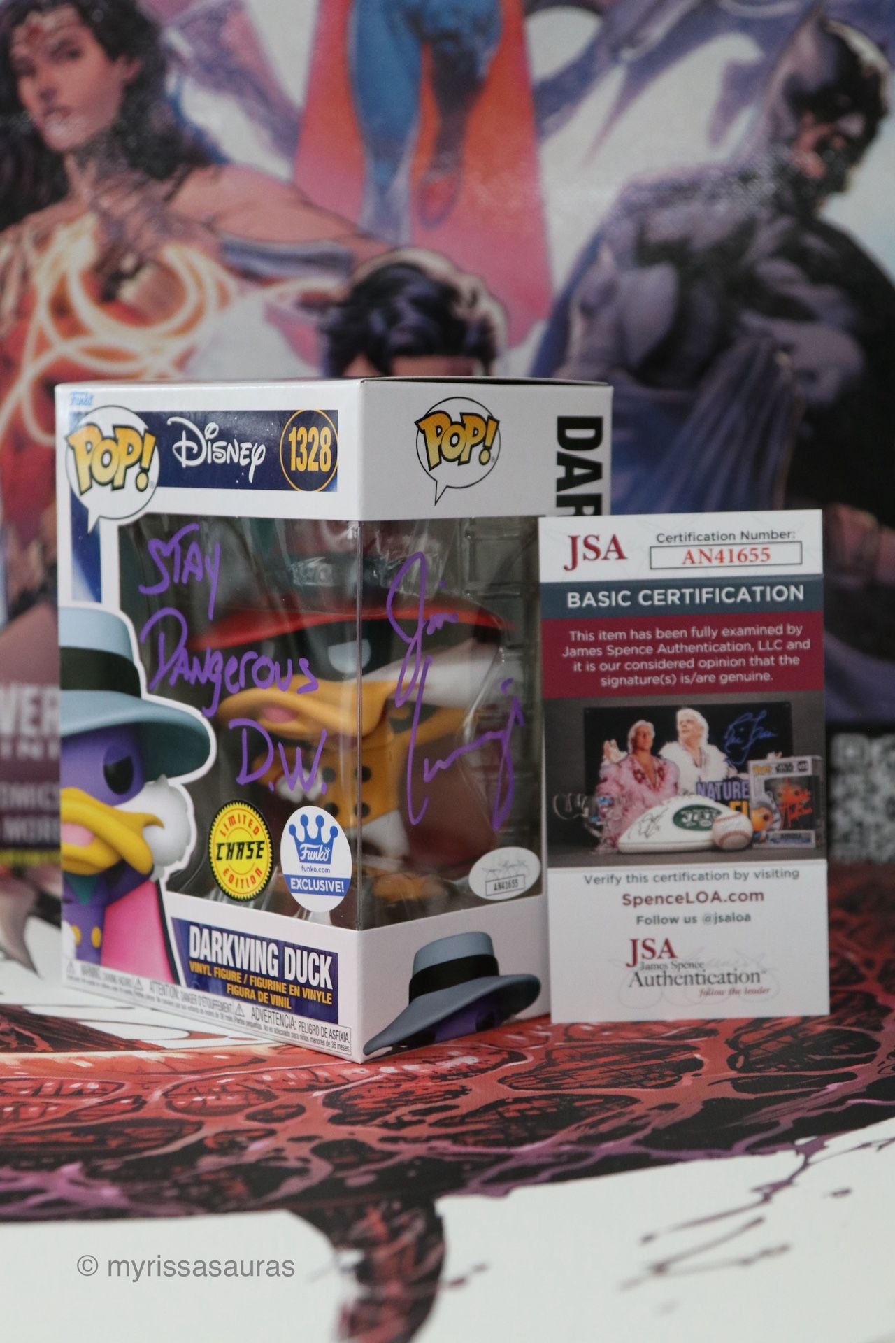 Signed Disneys Chase Darkwing Duck Funko JSA