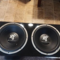 (2) 12" Hifonics Subwoofers In Sealed Box