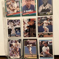 Old Dave Justice baseball cards
