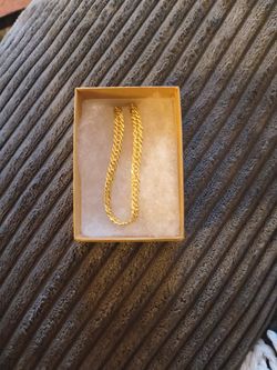 14k Gold Necklace Over Brass