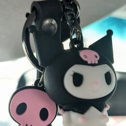 Sanrio KUROMI Hello Kitty Key Chain Keyring Bag Charm Holder Backpack