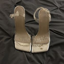 Clear Shane Justin Heels Size 6