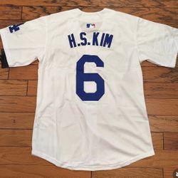 White Los Angeles Dodgers Kim Nike Jersey World Series 