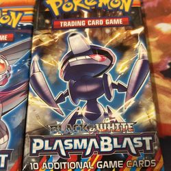 black and white plasma blast booster box Sleeved Pack Art Bundle [Set of 4] - Plasma Blast you must lead the counterattack against the failing forces of Team Plasma as they mount their last stand behind the twinned might of Team Plasma Dialga Pokemon Black & White Plasma