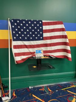 Us American Flag Cloth Embroidered 6 Feet Long