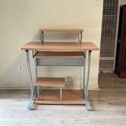 Computer Desk with Monitor Shelf and Keyboard Tray