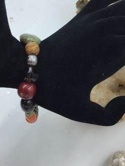 Designer STER Multi Stone Beaded Magnetic Bracelet 9.5”
