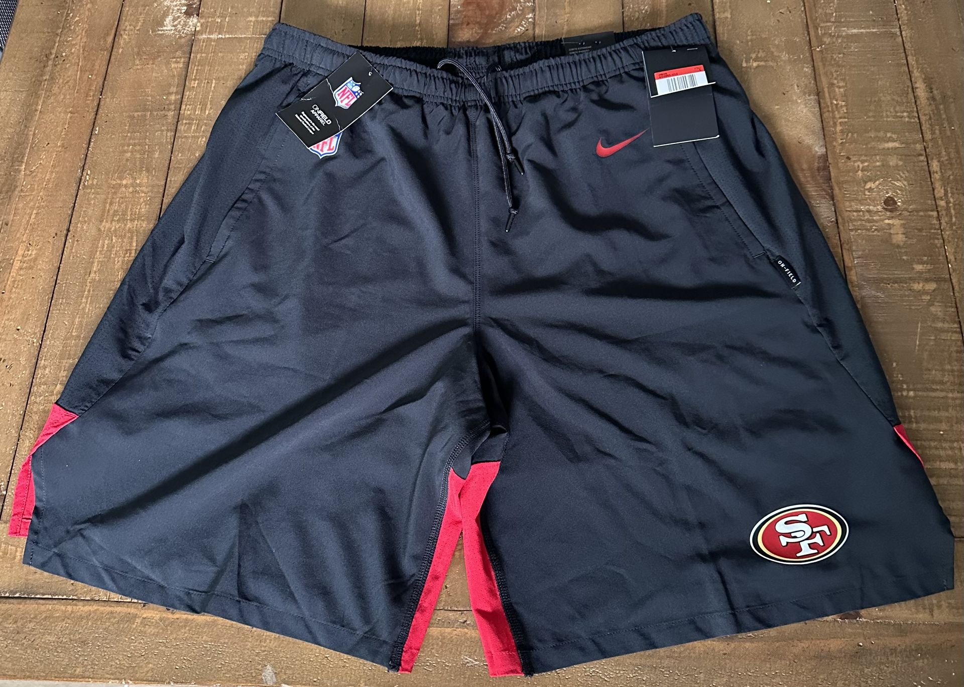 Men's Nike Woven 49ers Player Practice Flex Shorts L Black NWTRare!!