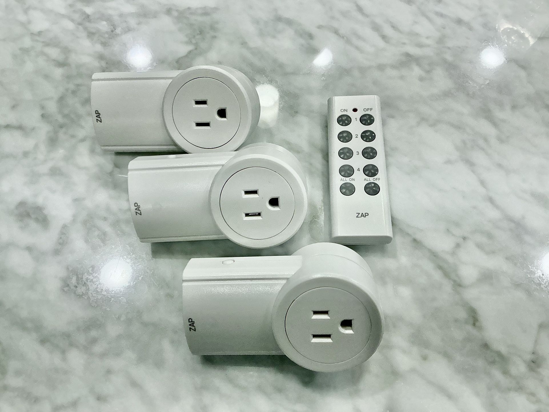 Zap Remote Control Outlets (Set Of 3 + Remote)