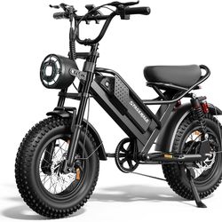 Electric Bike for Teens/Adults,16"x4" Inch Fat Tire Ebike,1800W Peak Motor,7-Speed,70miles Long Range,48V/15.6Ah Battery,UL2849 Certified,Full Suspens