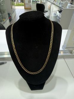 14k curb link chain