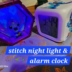HANGING NIGHT LIGHT AND STITCH ALARM CLOCK for Sale in Tacoma, WA - OfferUp